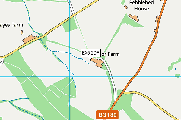 EX5 2DF map - OS VectorMap District (Ordnance Survey)