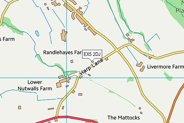 EX5 2DJ map - OS VectorMap District (Ordnance Survey)