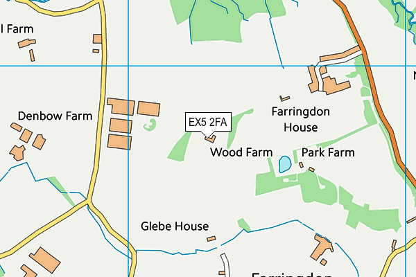 EX5 2FA map - OS VectorMap District (Ordnance Survey)