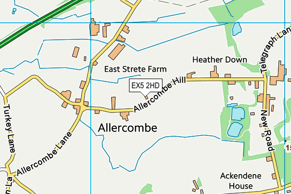 EX5 2HD map - OS VectorMap District (Ordnance Survey)