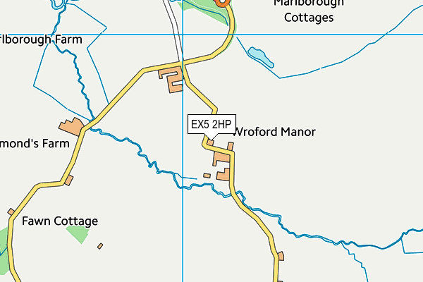 EX5 2HP map - OS VectorMap District (Ordnance Survey)