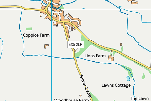 EX5 2LP map - OS VectorMap District (Ordnance Survey)