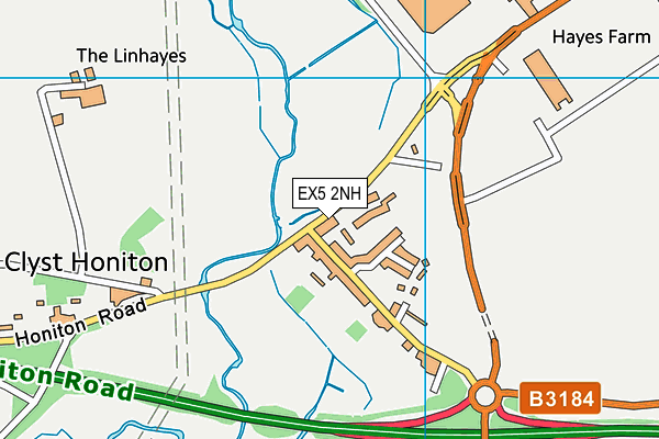 EX5 2NH map - OS VectorMap District (Ordnance Survey)