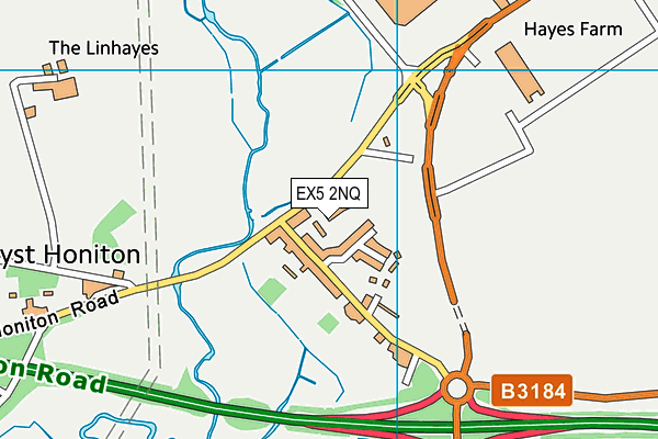 EX5 2NQ map - OS VectorMap District (Ordnance Survey)