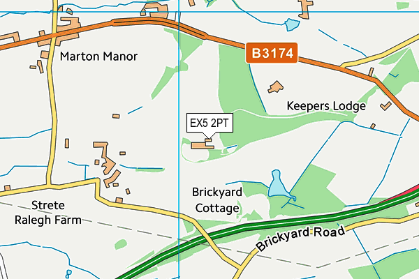EX5 2PT map - OS VectorMap District (Ordnance Survey)