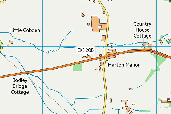 EX5 2QB map - OS VectorMap District (Ordnance Survey)