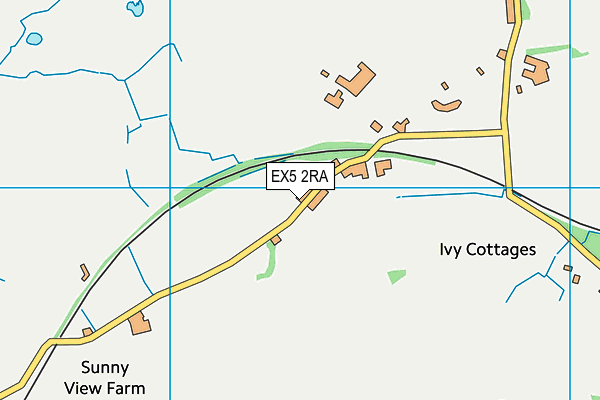 EX5 2RA map - OS VectorMap District (Ordnance Survey)