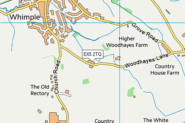 EX5 2TQ map - OS VectorMap District (Ordnance Survey)