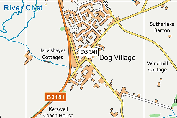 EX5 3AH map - OS VectorMap District (Ordnance Survey)