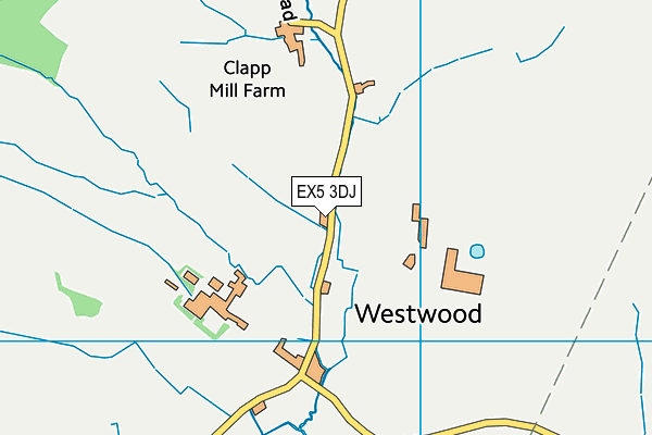 EX5 3DJ map - OS VectorMap District (Ordnance Survey)