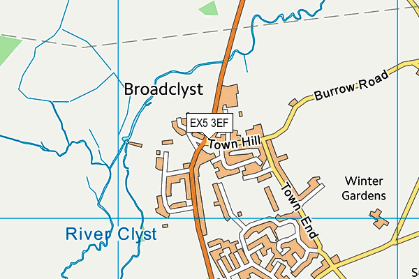 EX5 3EF map - OS VectorMap District (Ordnance Survey)