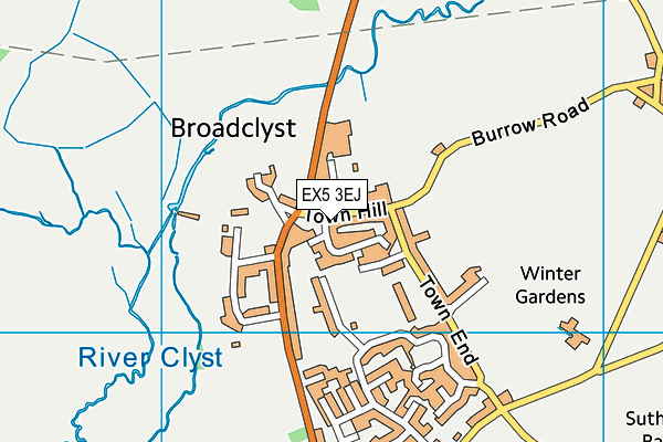 EX5 3EJ map - OS VectorMap District (Ordnance Survey)