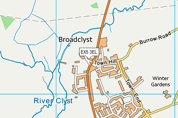 EX5 3EL map - OS VectorMap District (Ordnance Survey)