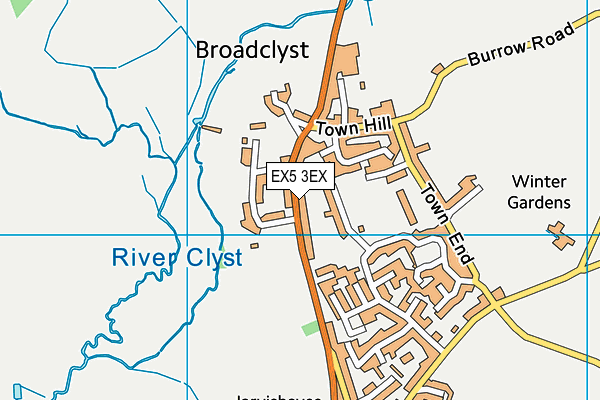 EX5 3EX map - OS VectorMap District (Ordnance Survey)