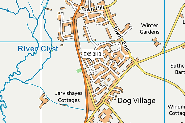 EX5 3HB map - OS VectorMap District (Ordnance Survey)