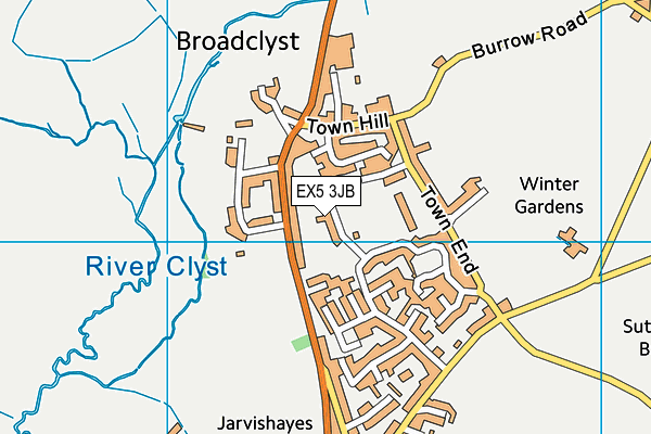 EX5 3JB map - OS VectorMap District (Ordnance Survey)