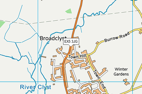 Broadclyst Community Primary School map (EX5 3JG) - OS VectorMap District (Ordnance Survey)