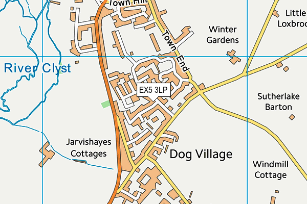 EX5 3LP map - OS VectorMap District (Ordnance Survey)