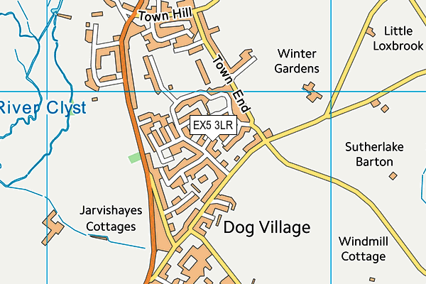 EX5 3LR map - OS VectorMap District (Ordnance Survey)