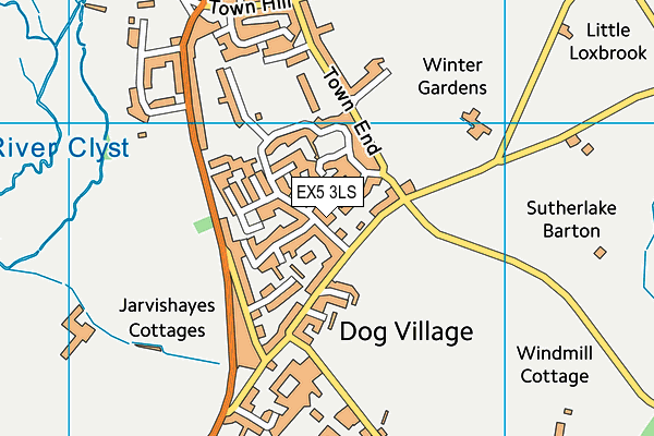 EX5 3LS map - OS VectorMap District (Ordnance Survey)