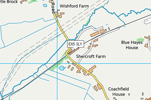 EX5 3LY map - OS VectorMap District (Ordnance Survey)