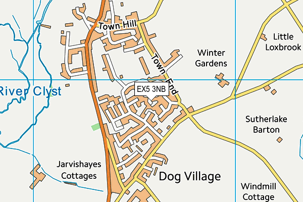 EX5 3NB map - OS VectorMap District (Ordnance Survey)