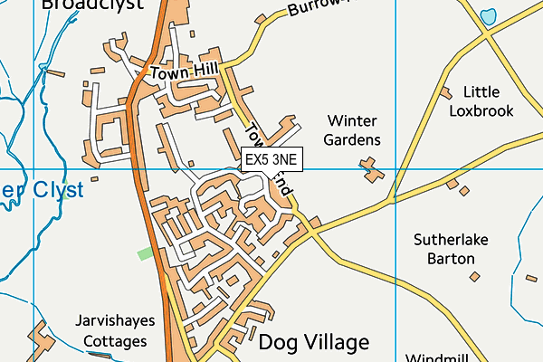 EX5 3NE map - OS VectorMap District (Ordnance Survey)