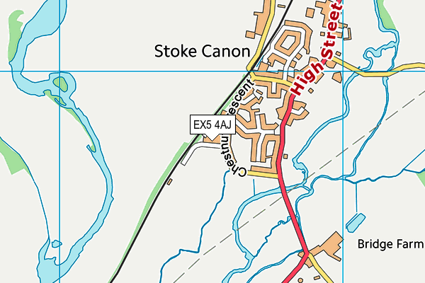 EX5 4AJ map - OS VectorMap District (Ordnance Survey)