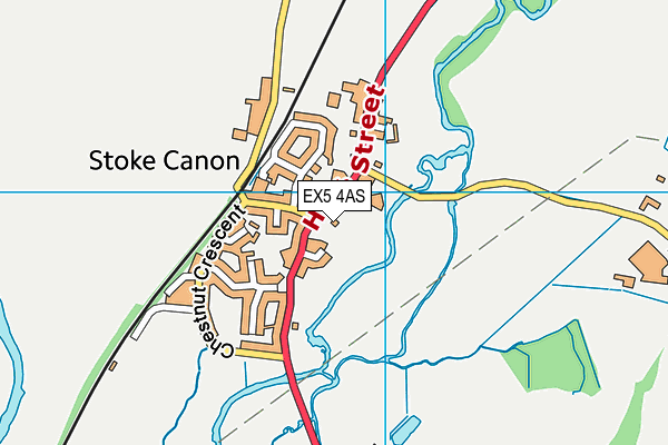 Stoke Canon Church of England Primary School and Pre-School map (EX5 4AS) - OS VectorMap District (Ordnance Survey)