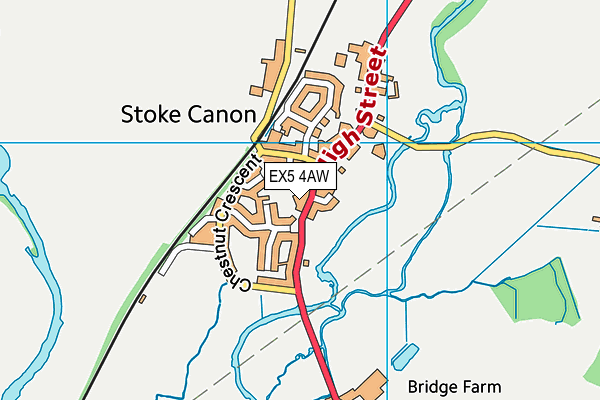 EX5 4AW map - OS VectorMap District (Ordnance Survey)