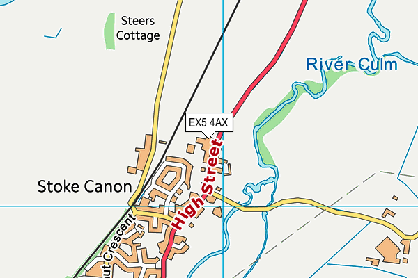 EX5 4AX map - OS VectorMap District (Ordnance Survey)