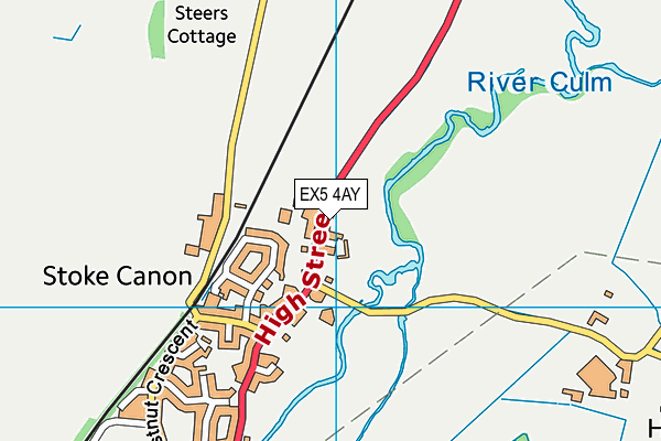 EX5 4AY map - OS VectorMap District (Ordnance Survey)