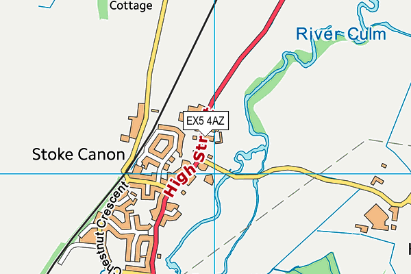 EX5 4AZ map - OS VectorMap District (Ordnance Survey)