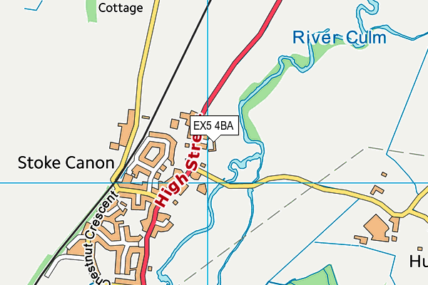 EX5 4BA map - OS VectorMap District (Ordnance Survey)