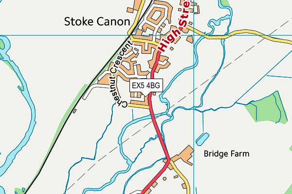 EX5 4BG map - OS VectorMap District (Ordnance Survey)