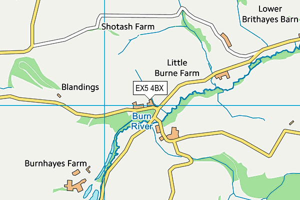 EX5 4BX map - OS VectorMap District (Ordnance Survey)