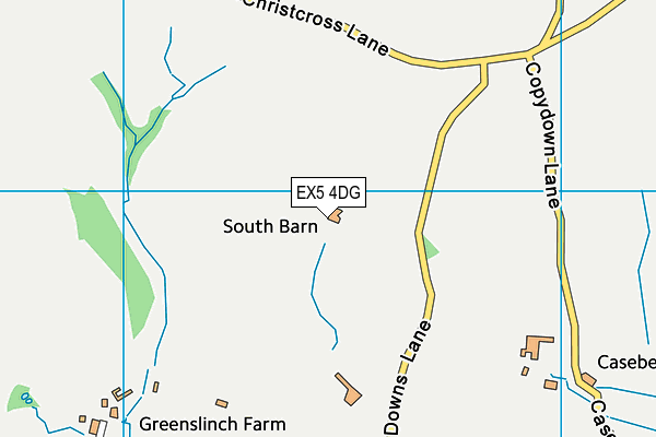 EX5 4DG map - OS VectorMap District (Ordnance Survey)