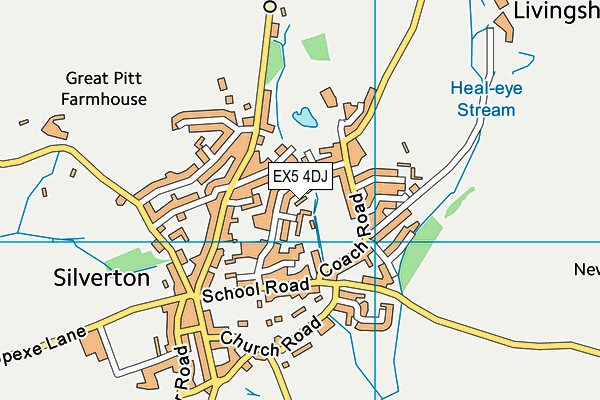 EX5 4DJ map - OS VectorMap District (Ordnance Survey)