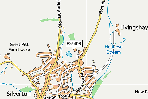 EX5 4DR map - OS VectorMap District (Ordnance Survey)