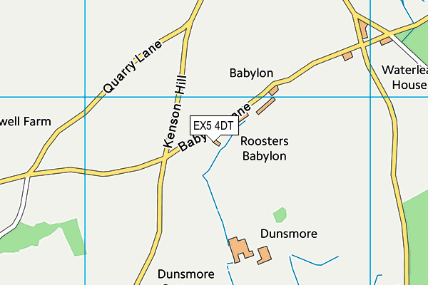 EX5 4DT map - OS VectorMap District (Ordnance Survey)