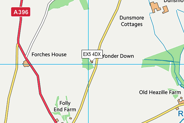 EX5 4DX map - OS VectorMap District (Ordnance Survey)