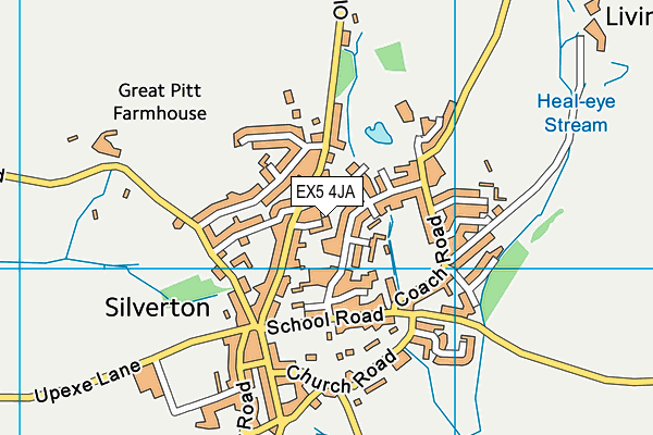 EX5 4JA map - OS VectorMap District (Ordnance Survey)