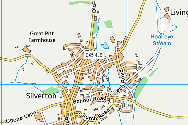 EX5 4JB map - OS VectorMap District (Ordnance Survey)