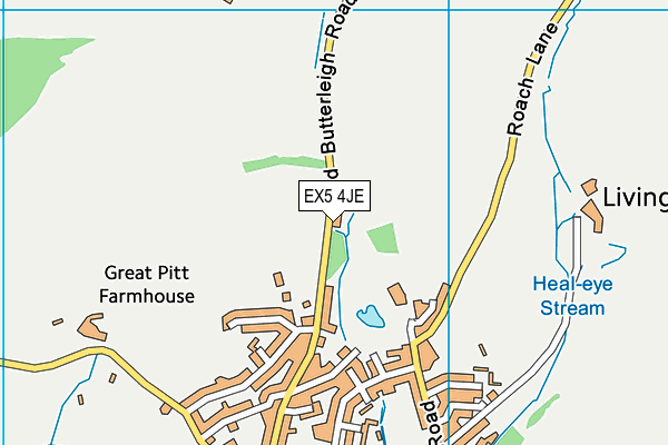 EX5 4JE map - OS VectorMap District (Ordnance Survey)