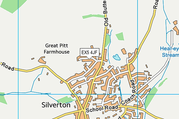 EX5 4JF map - OS VectorMap District (Ordnance Survey)