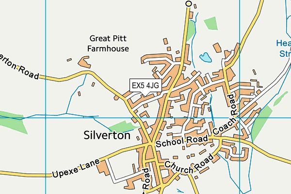 EX5 4JG map - OS VectorMap District (Ordnance Survey)