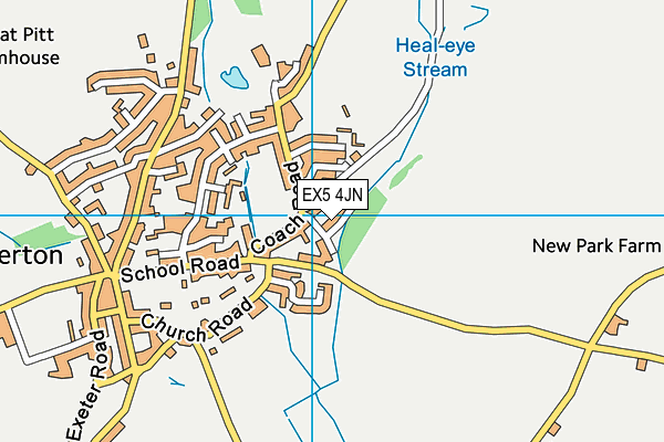 EX5 4JN map - OS VectorMap District (Ordnance Survey)