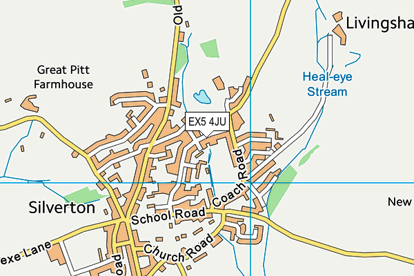 EX5 4JU map - OS VectorMap District (Ordnance Survey)