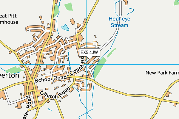 EX5 4JW map - OS VectorMap District (Ordnance Survey)