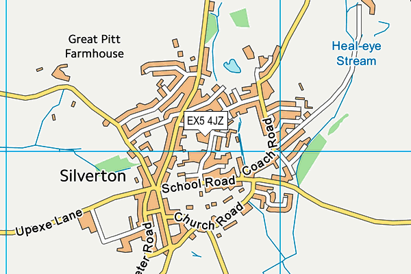 EX5 4JZ map - OS VectorMap District (Ordnance Survey)